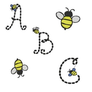 Busy Bee Alphabet - Click Image to Close