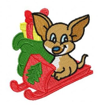 Christmas Chihuahua - Click Image to Close