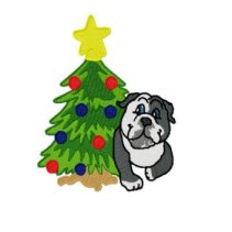 Christmas English Bulldog - Click Image to Close