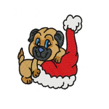 Christmas Pug - Click Image to Close